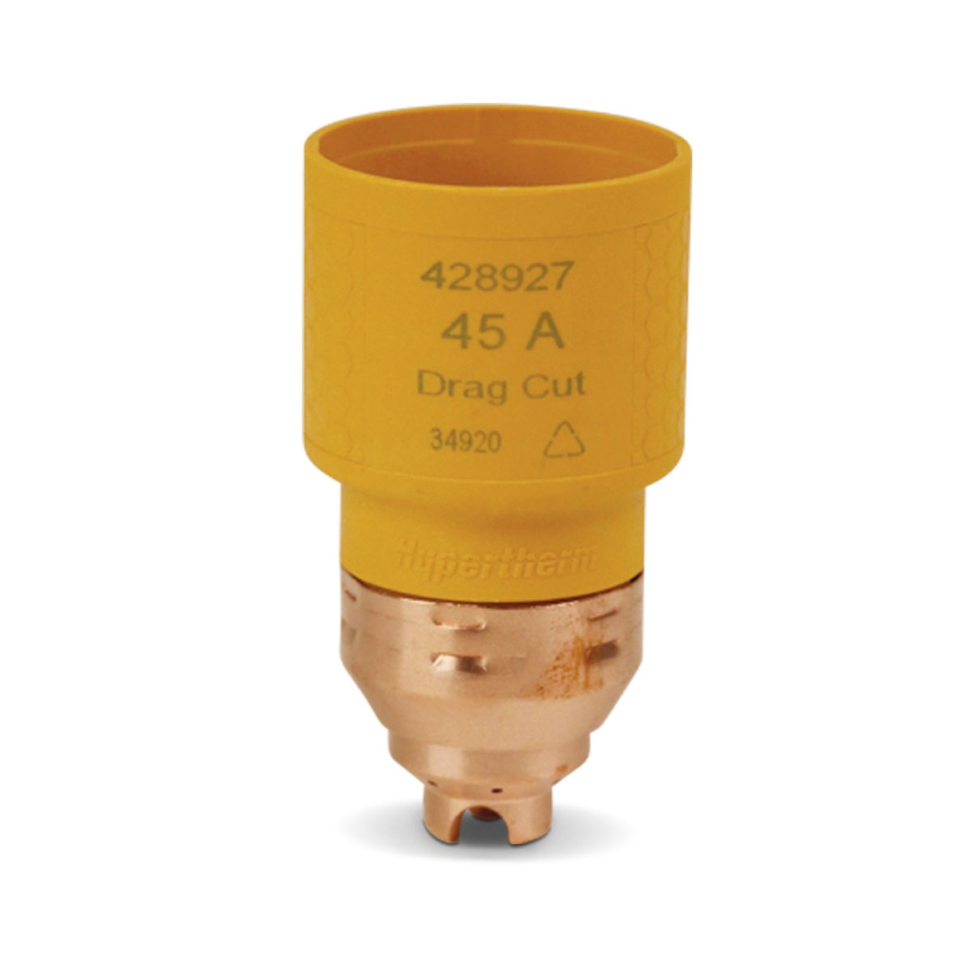 Hypertherm SmartSYNC 45A Drag Cutting Cartridge – Single-Piece Consumable for Powermax Plasma Systems, Easy Twist Install, Color-Coded ID, End-of-Life Detection, Precision Metal Cutting, Model #428927